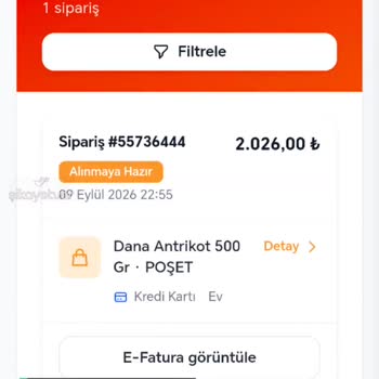 Köfteci Yusuf'tan Sipariş Ettiğim Ürün 2 Gündür Teslim Edilmedi
