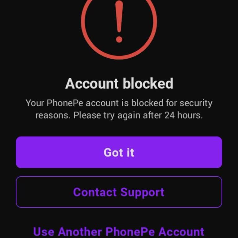 PhonePe Account Blocked and OTP Not Working