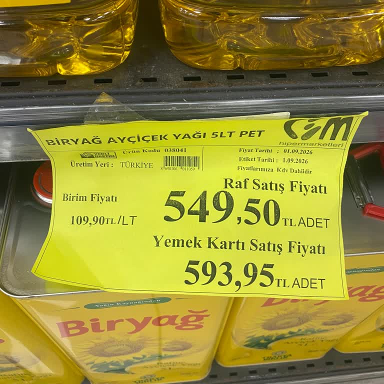 Biryağ Fiyat Etiketi İle Kasadaki Ücret Arasındaki Çelişki ve 24 TL Fazla Kesinti