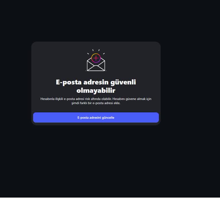 Instagram Hesabına E-posta Güvenlik Uyarısı Nedeniyle Giriş Yapılamıyor