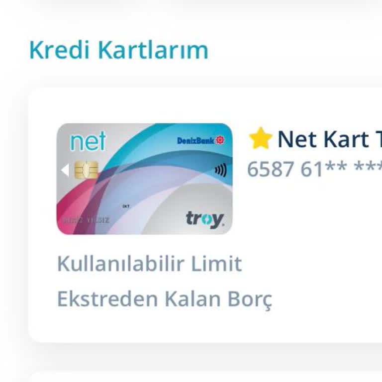 DenizKartım Uygulamasında Kredi Kartları Görünmüyor
