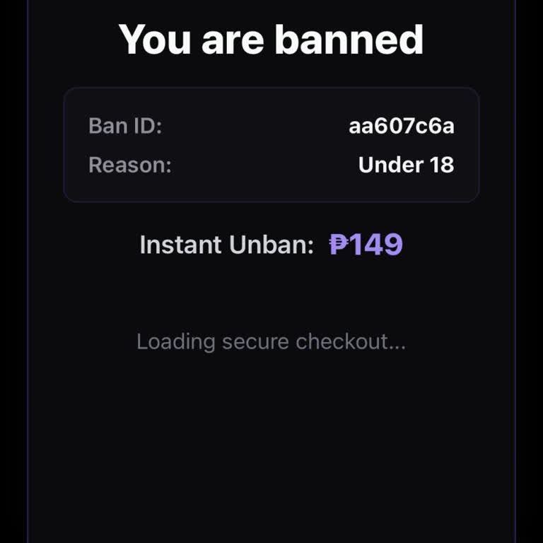Complaint To Umingle Account Banned for Under 18 Despite Being 20 Years Old