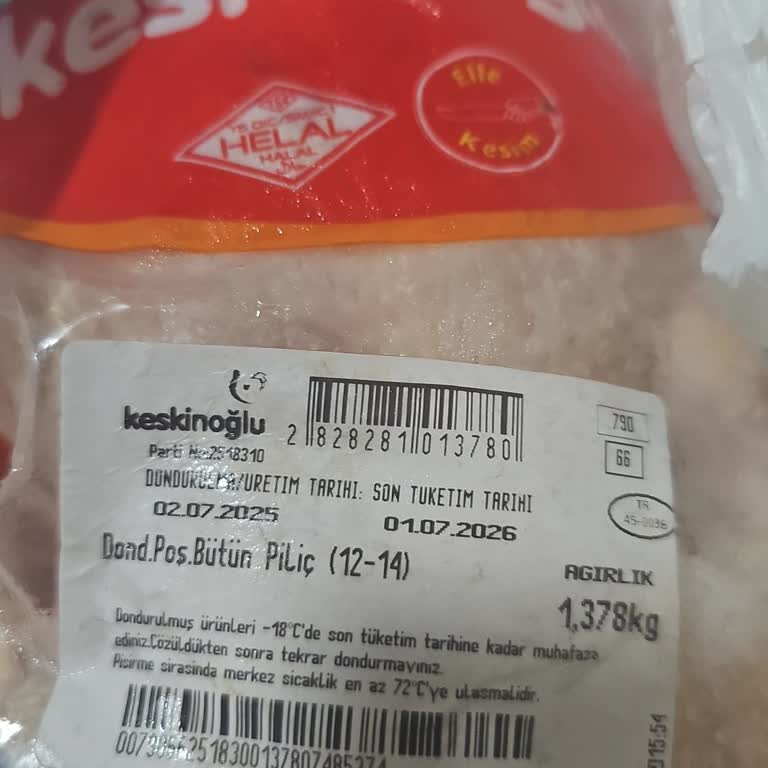 Tarih Geçmiş Dondurulmuş Piliç Satışı Ve İade Talebi