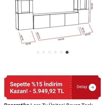 Satış Sayfasındaki Boy Ölçüsü Yanlış Olduğu İçin TV Ünitesi Mağduriyeti