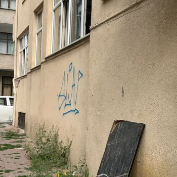 Uzayan Otlar Ve Graffiti Nedeniyle Apartman Girişi Tehlikede