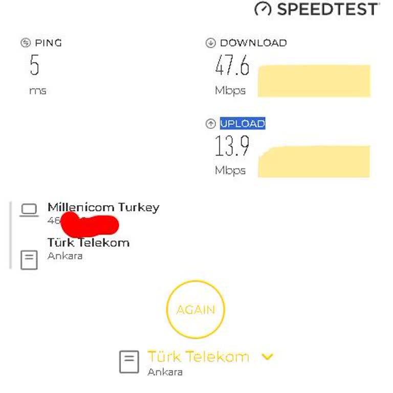 50 Mbps Pakette Upload Hızı 10-14 Mbps Düşük Performans Sorunu