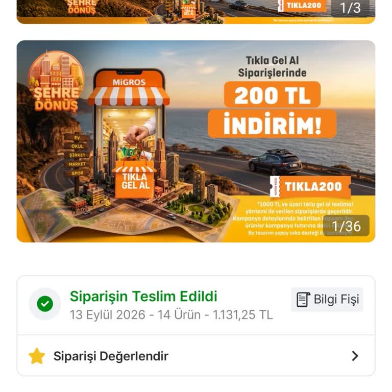 Migros Hemen Siparişimin Yanlış Teslim Edildiği Ve 3 Saat Gecikmesi