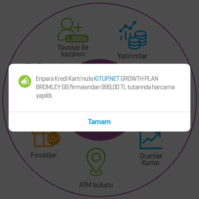 İptal Edilen Kitup Üyeliğinden Gelen İzinsiz 999 TL Çekim
