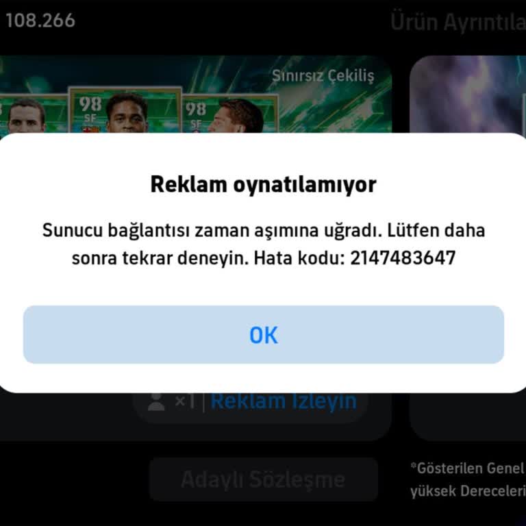 Reklam Oynatılamıyor Hatası Oyunda Hakların Kullanılamaması