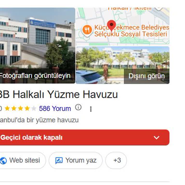 İBB Halkalı Yüzme Havuzunun Uzun Süreli Kapalı Olması Ve Açılış Tarihi Bilgilendirmesi Talebi