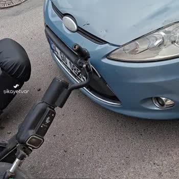 Martı Aracımın Üzerine Devrilen Elektrikli Bisiklet Hasarı