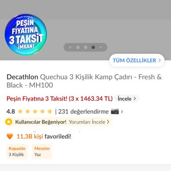 Decathlon Mağazasında Çadır Fiyatı Trendyol’da 500 TL Daha Düşük, İade Talebi