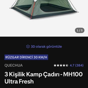 Decathlon Mağazasında Çadır Fiyatı Trendyol’da 500 TL Daha Düşük, İade Talebi