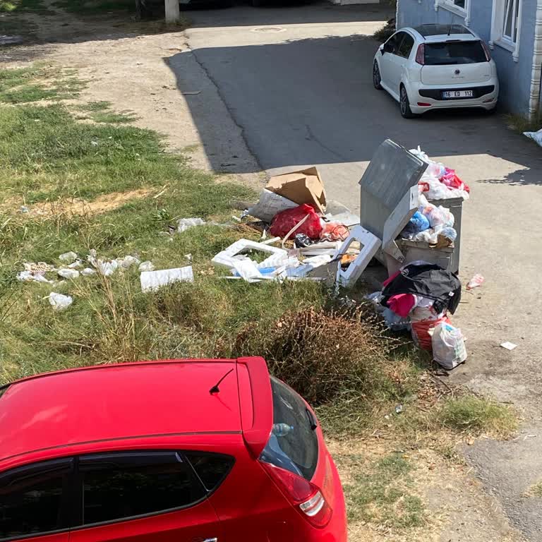 Dolu Ve Açık Çöp Konteynerleri Mahallede Sağlık Ve Temizlik Sorunu Yaratıyor