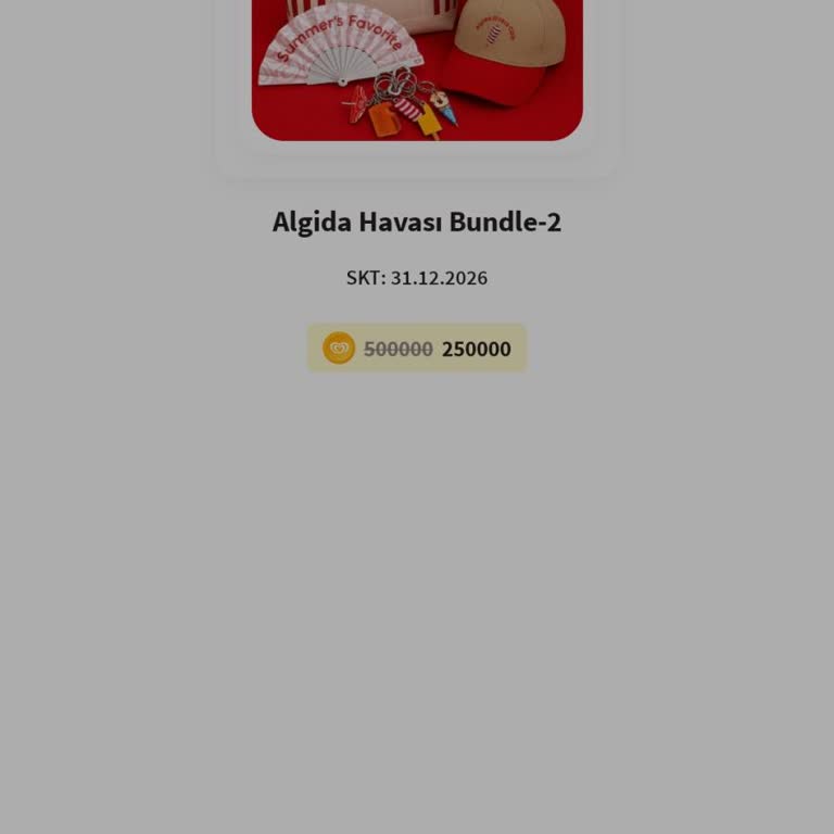 Algida Havası Bundle-2 Ödülüm Stok Hatası Nedeniyle Teslim Edilemedi