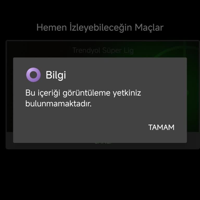 Bein Connect Uygulamasında Maç Kanallarına Erişim Yetkim Yok