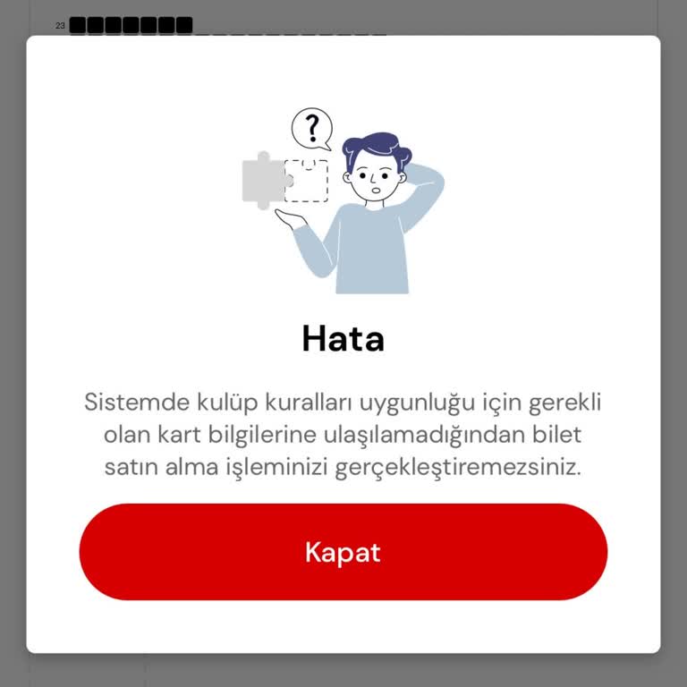 Passolig Mobil Uygulamasında Bilet Alımında Kart Bilgileri Ulaşılamıyor Hatası