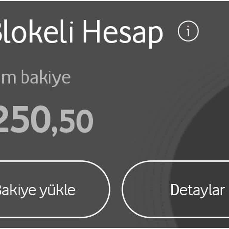 Vodafone Pay Hesabım Bir Aydan Fazla Süredir Blokeli, 250,50 TL İadesi Ve Açıklama Talebi
