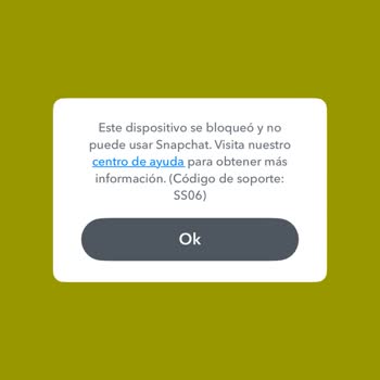 Imposibilidad de acceder a Snapchat por error SS06, solicito solución