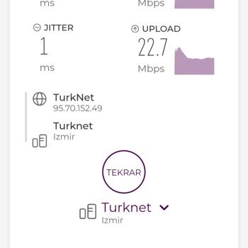 Taahhüt Edilen 1000 Mbps Hız Yerine 20-40 Mbps Alıyorum, Çözüm Bekliyorum