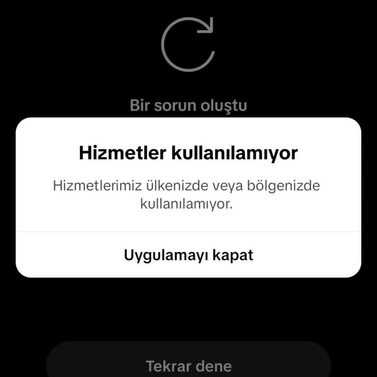TikTok Hesabına Giriş Ülke Ve Bölge Kısıtlaması Nedeniyle Engellendi