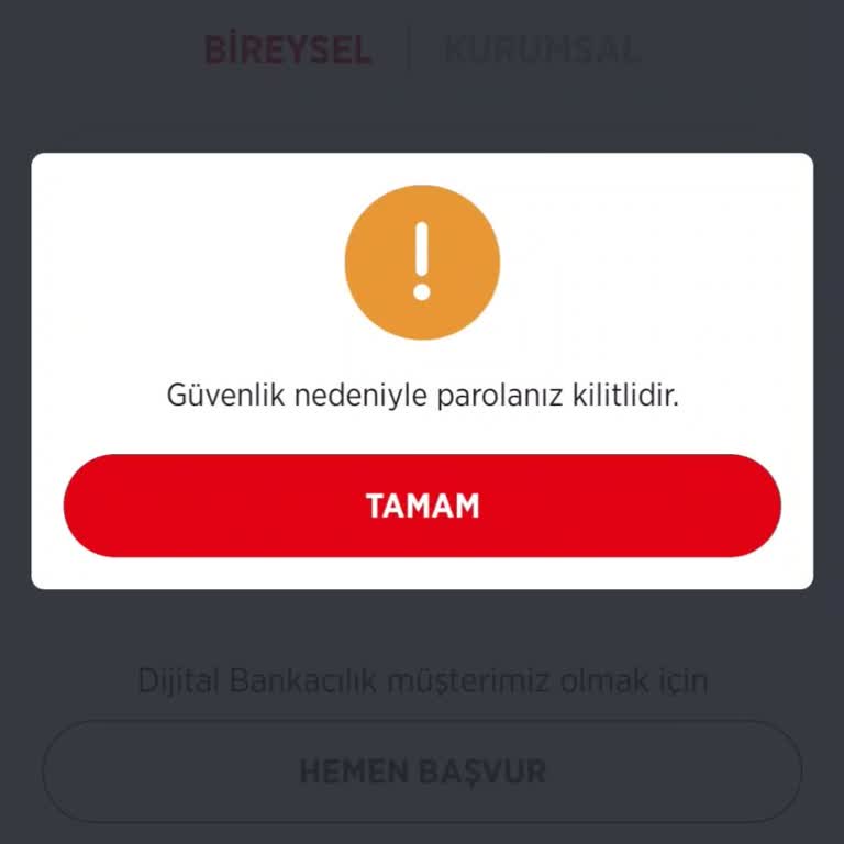 Ziraat Mobil Uygulamasında Parola Kilidi Nedeniyle 8 Aylık Giriş Sorunu
