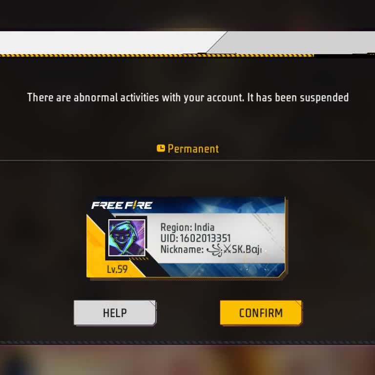 Free Fire Permanently Suspended My Account for Alleged Hacking
