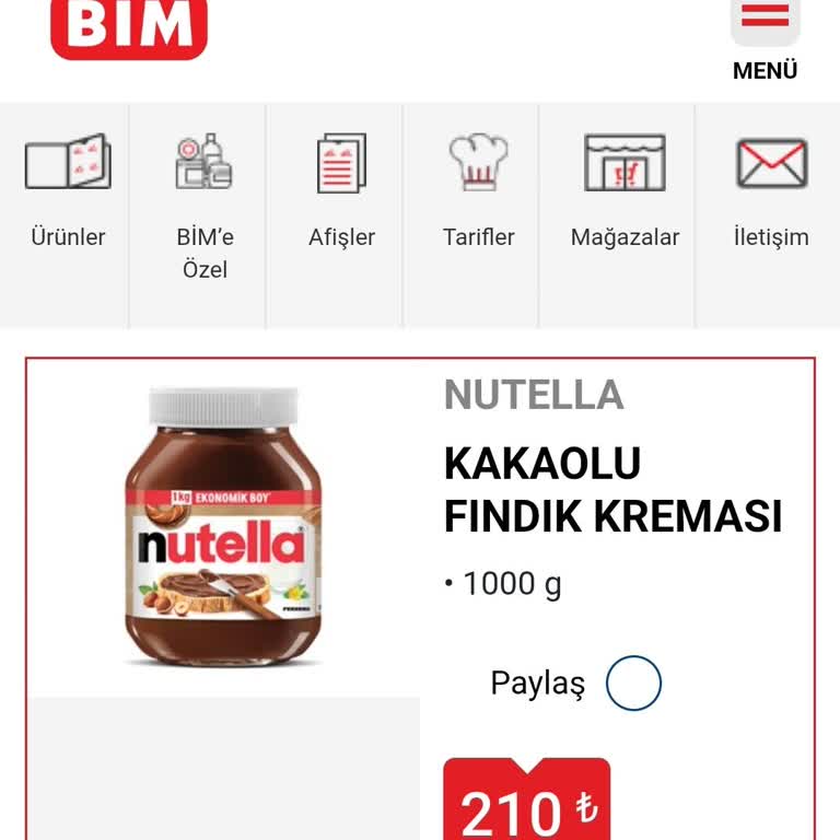 BİM’in Yanıltıcı Nutella Duyurusu Şubelerde Bulunamadı