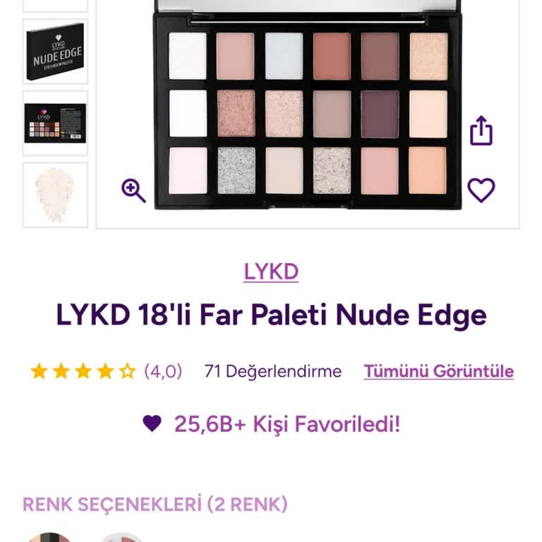 LYKD 18'li Nude Edge Far Paleti Stok Yokluğu Ve Acil Yenilenme Talebi