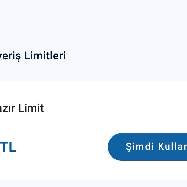 Müşteri Limitim 0 TL Gösteriyor Ve Kullanılamıyor