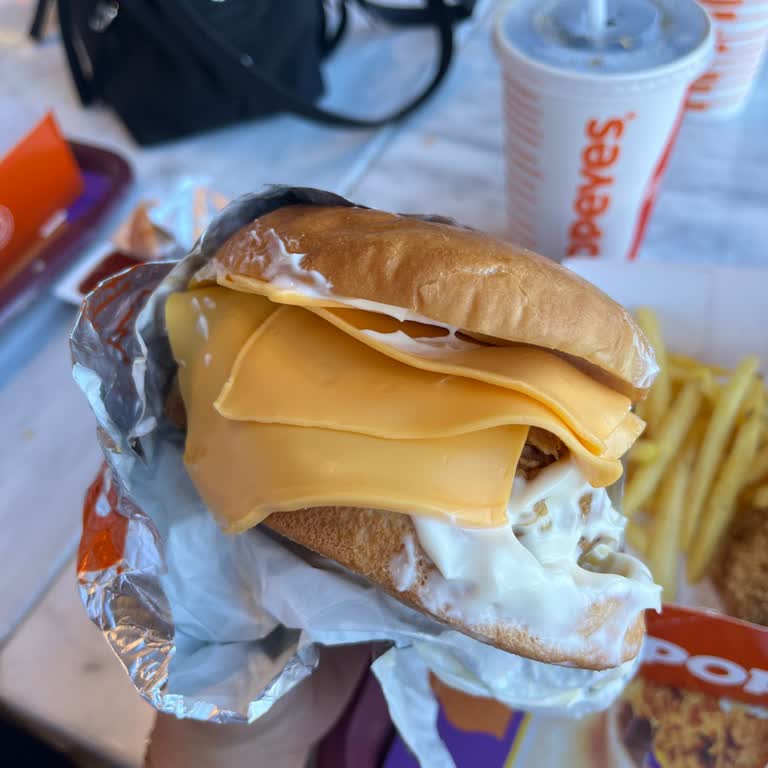 Popeyes Meydan AVM Şubesinde Buz Gibi Hamburger Ve Soğuk Peynir