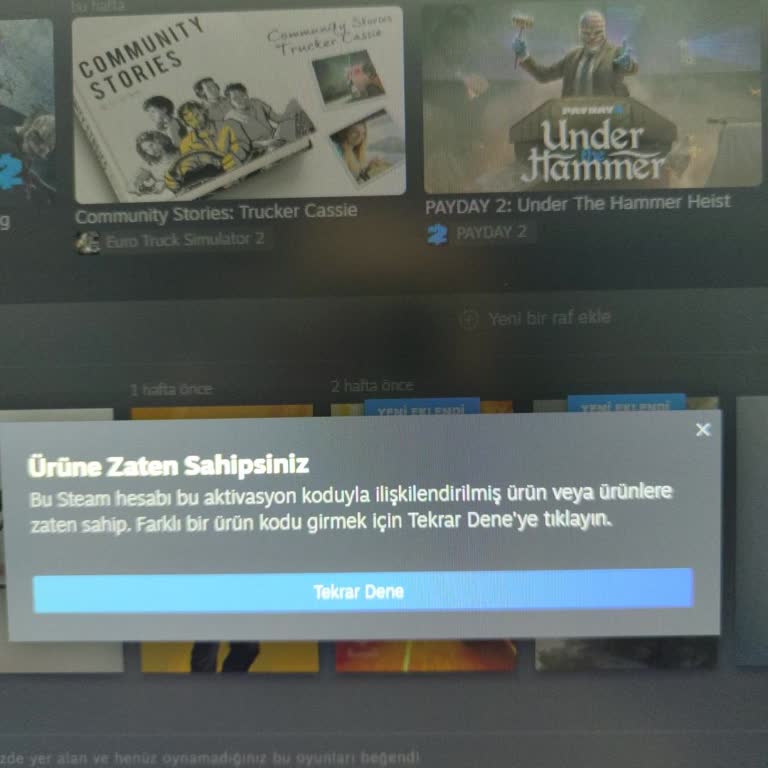 Aynı Oyun İçin Tekrarlanan Keyler Ve Cevapsız Destek