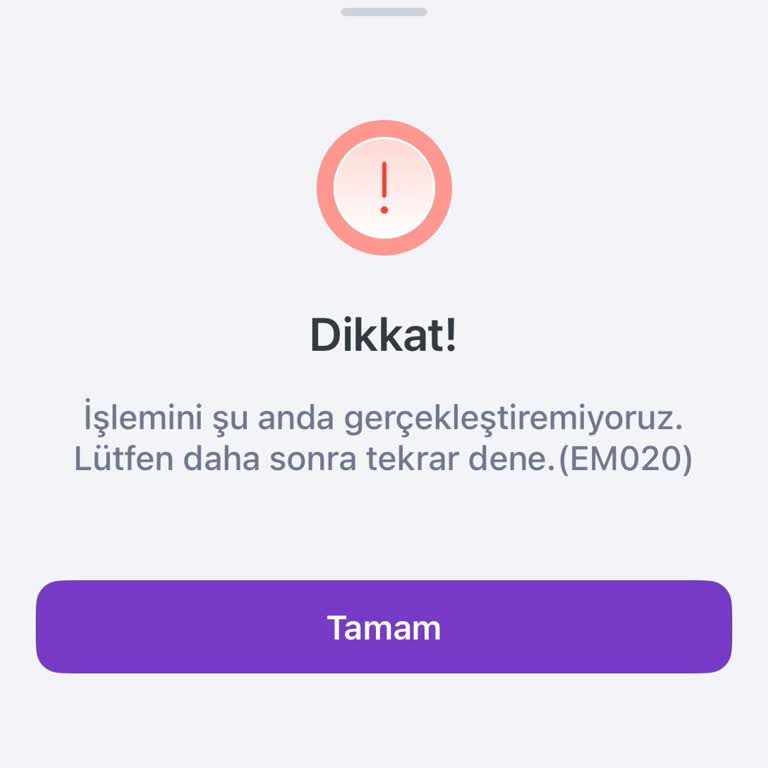 Hadi Hesabı Blokajı Ve EM020 Hatası İşe Başlamamı Engelliyor