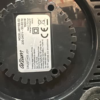 Yeni Arzum Hamur Karma Makinemde Plastik Dişli Arızası İçin 4.900 TL Tamir Ücreti