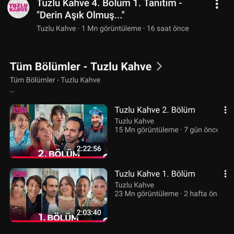 Tuzlu Kahve 3. Bölüm YouTube’da Yüklenmediği İçin İzleyiciler Mağdur