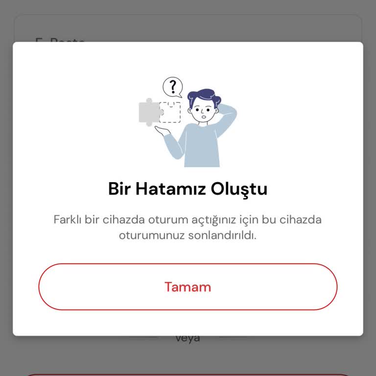 Passo Uygulamasında Başka Cihazda Oturum Açık Hatası