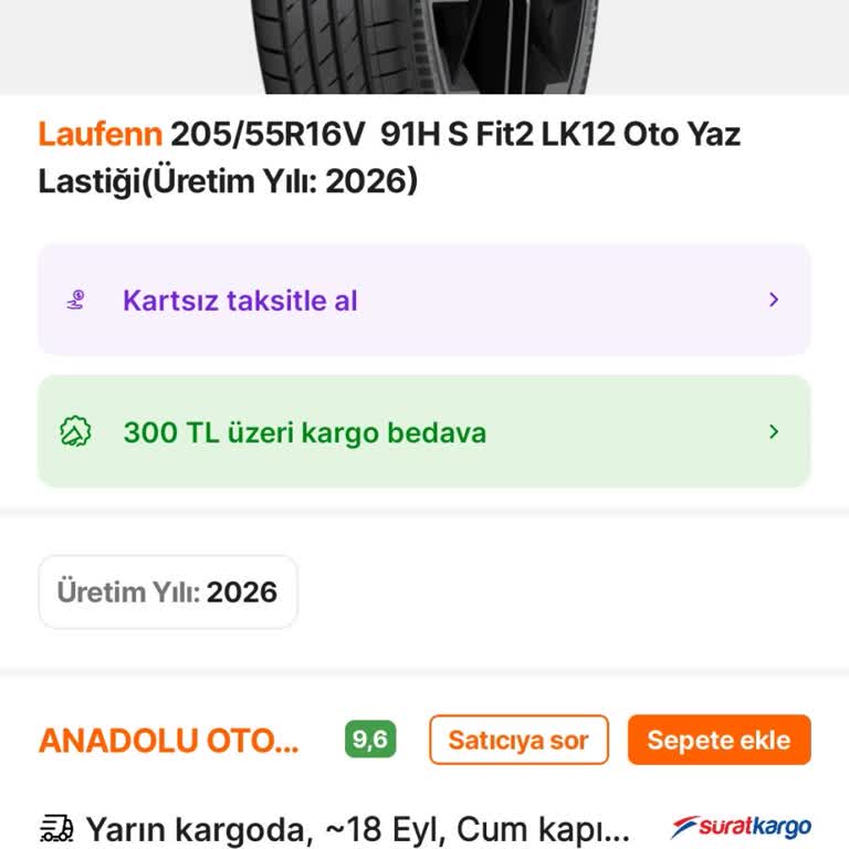 Laufenn Lastiğinde Mağaza Ve İnternet Fiyatı Arasındaki Büyük Fark Ve İade Talebi