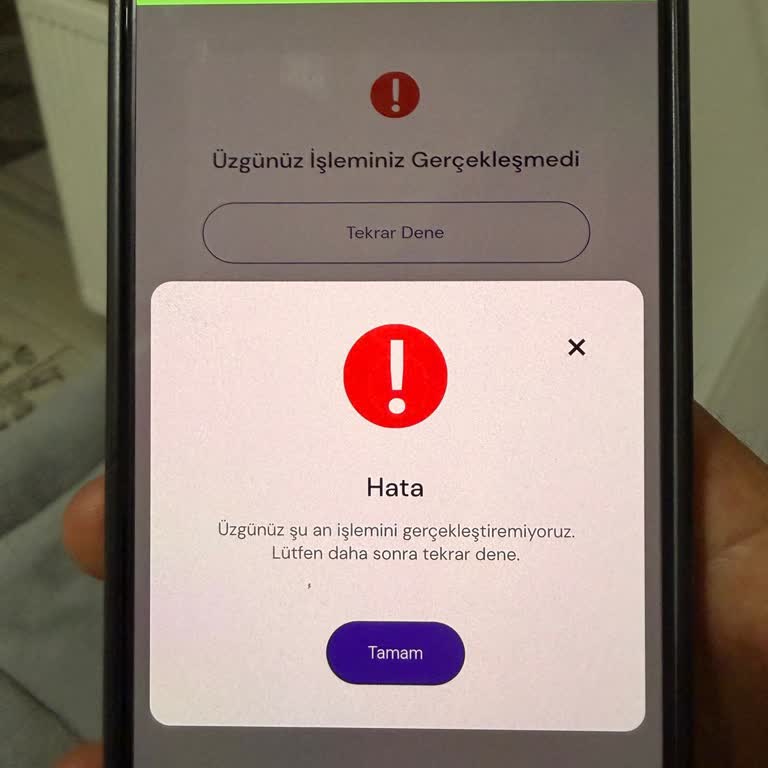 Tamı Uygulamasında Garanti Bankasına Transfer Hatası İşlem Gerçekleştirilemiyor