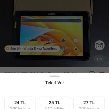 Zebra Ürünün Teklifinde Minimum Tutar Üzerine Teklif Verilemiyor Sistem Hatası