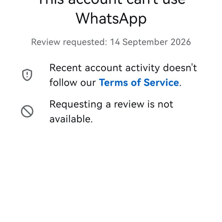 WhatsApp Account Permanently Banned Without Clear Explanation
