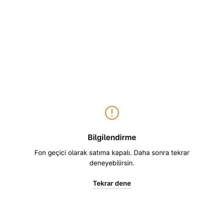 Midas Uygulamasında Fon Satışı Kapalı Ve Destek Yanıt Vermiyor