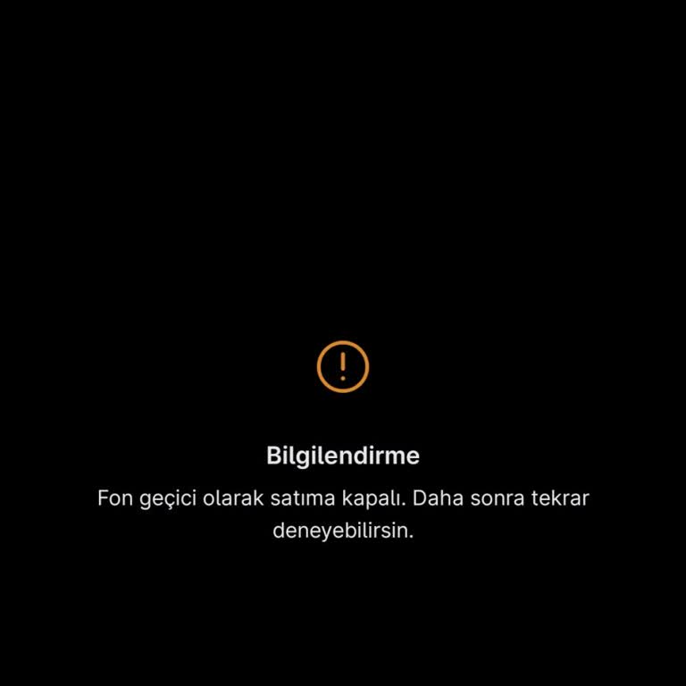 Midas Uygulamasında DFI Fonunun Satışı Geçici Olarak Kapalı Ve Açıklama Eksikliği