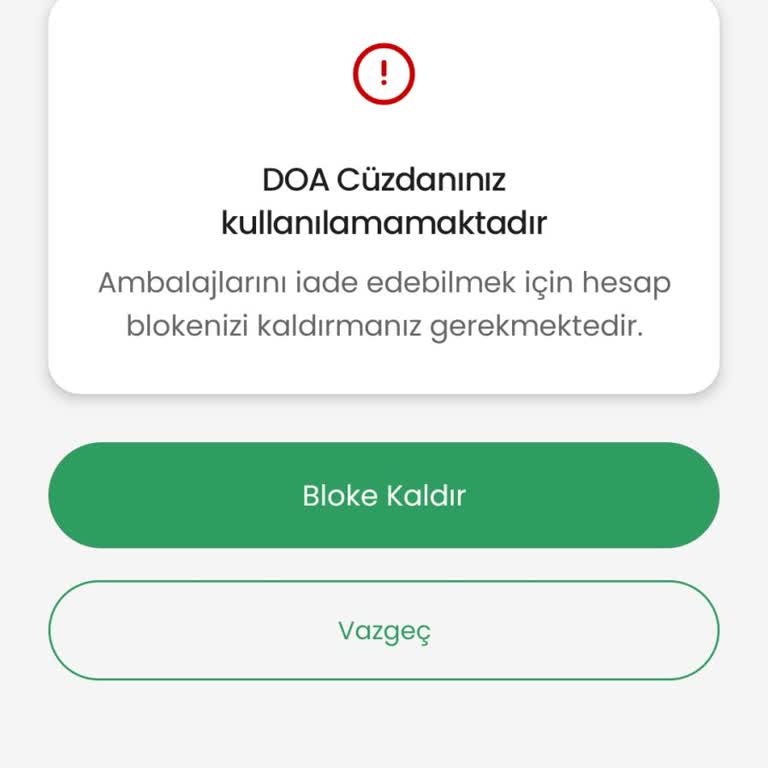 NFC’siz Telefon Nedeniyle Doa Cüzdanı Blokeli
