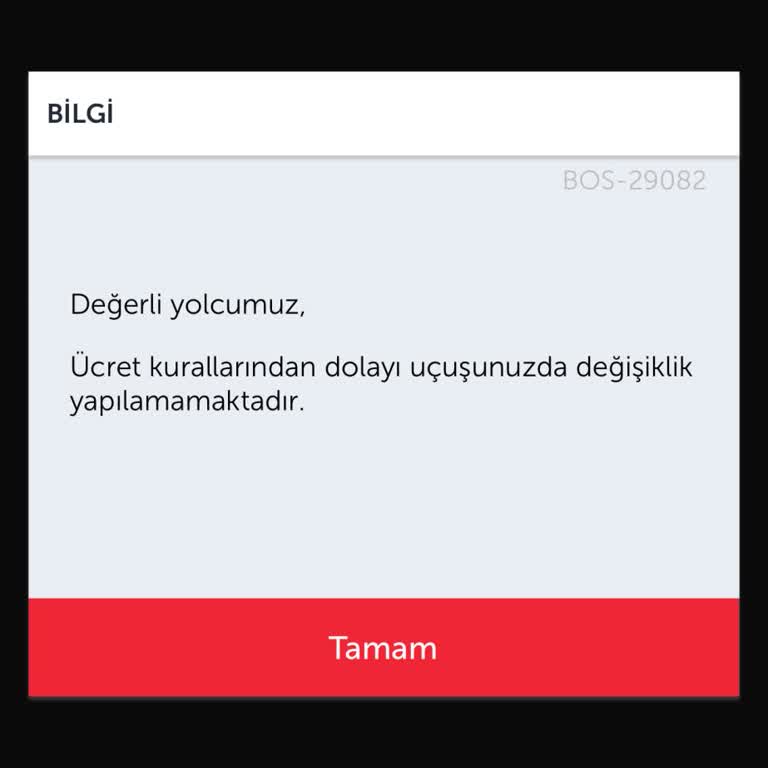 Eco Bilet Politikası Nedeniyle İade Ve Değişiklik Talebinin Reddedilmesi