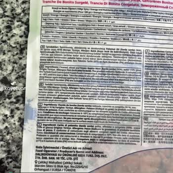 A101 Balık Dünyası Paketli Donmuş Palamut Sarı Tabaka, Kötü Koku