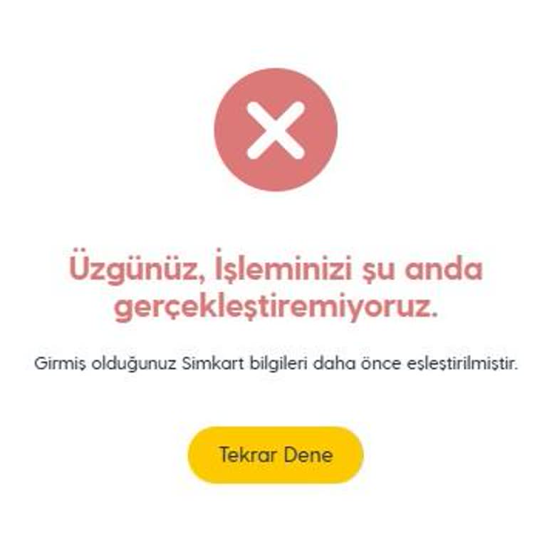 Turkcell E-Devlet Üzerinden SIM Kart Aktivasyonunda Sistemsel Uyumsuzluk Ve Mağduriyet