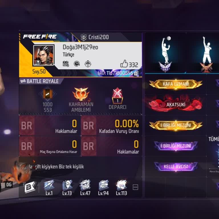Free Fire Hesabına Giriş Yapılamıyor, Hesabın Geri Açılmasını Talep Ediyorum