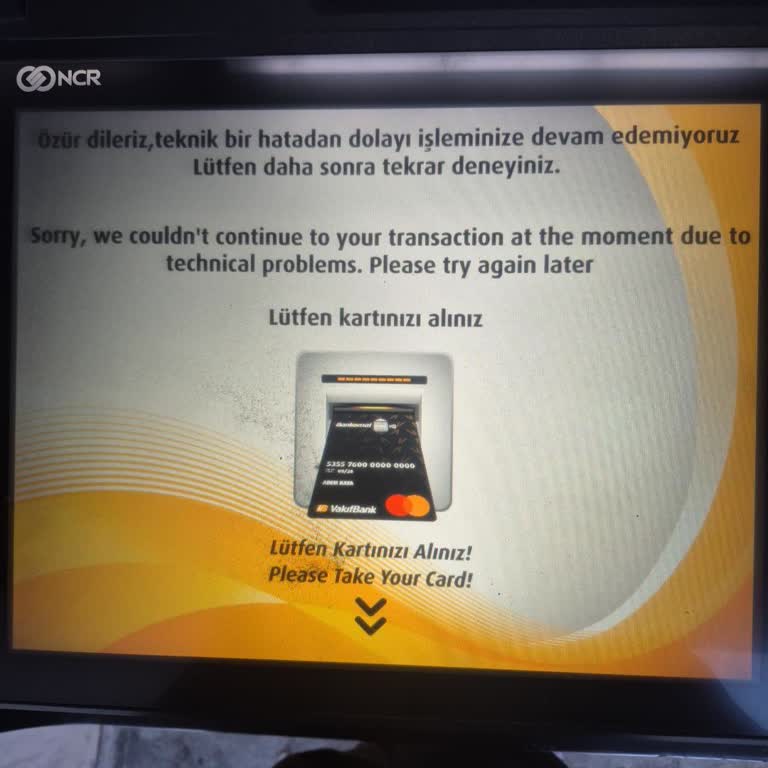 VakıfBank Burs Kartı ATM’de Teknik Hata Nedeniyle Kullanılamıyor