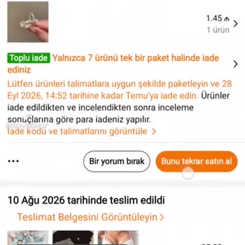 11,15,16 Eylül Tarihlerinde Temudan Hiçbir Alışveriş Yapmadım!