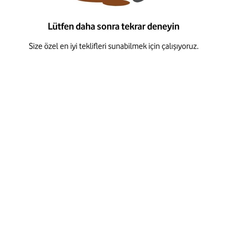 Vodafone Yanımda Uygulamasında Faturalı Tarifeler Gösterilmiyor